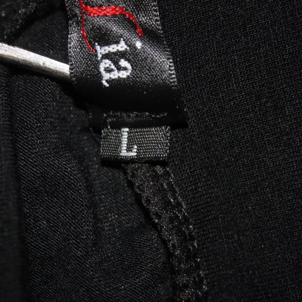 Mode Lia Legging Pant Sz L x 29 Black Gold Embellishment Swirls Rayon Leggings - Picture 7 of 12